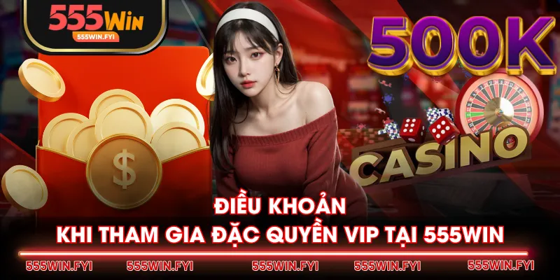 Điều khoản khi tham gia đặc quyền VIP tại 555WIN